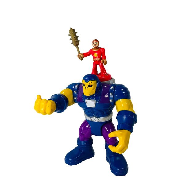 Dc Comics Imaginext 2017 Mongul Supervillain & Knight With Weapon Accessories - Picture 1 of 11